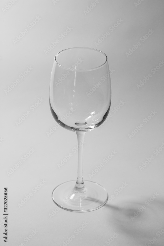 wine glass on a white background