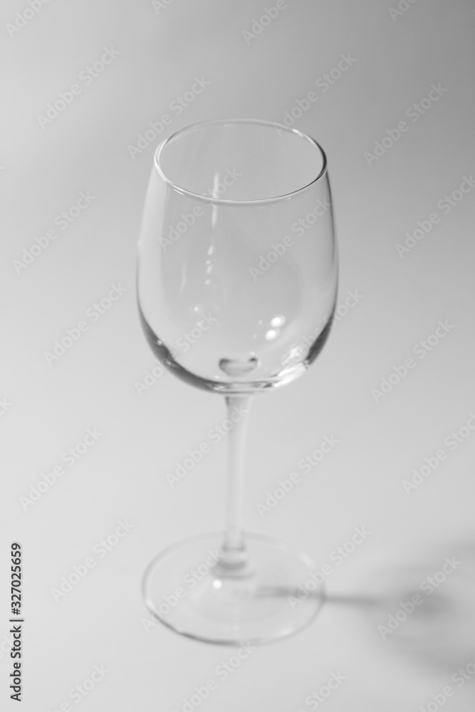 wine glass on a white background