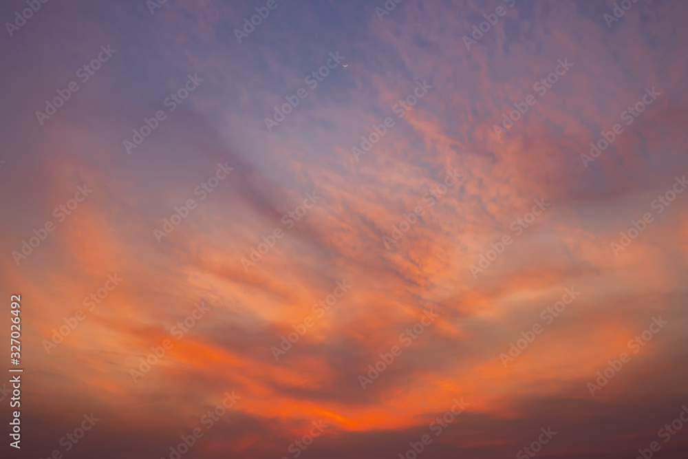 Twilight sky and clouds is bright white background. Everything lies above surface atmosphere outer space is sky. Cloud is aerosol comprising visible mass  liquid, for creative design graphic