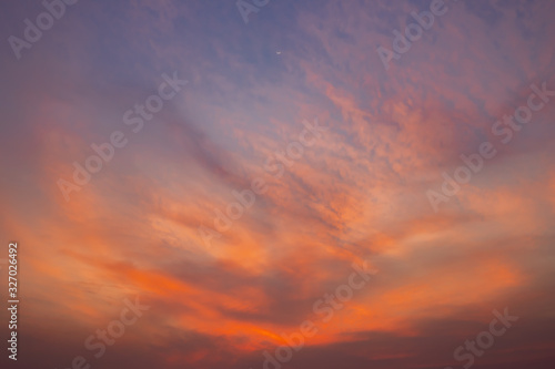 Twilight sky and clouds is bright white background. Everything lies above surface atmosphere outer space is sky. Cloud is aerosol comprising visible mass  liquid, for creative design graphic © Torychemistry