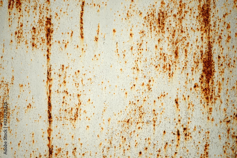Background texture old rust on painted metal surface Background texture old rust on painted metal surface