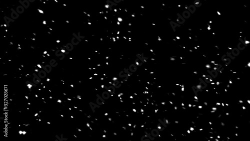 Christmas winter with white snowflake on black background. Holiday winter concept.