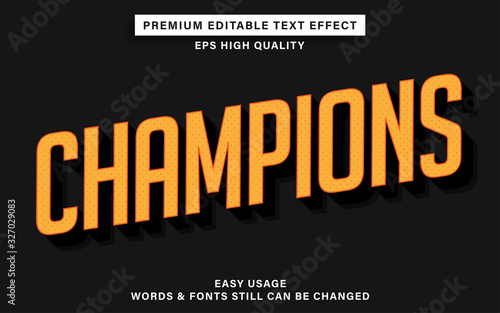 Canvastavla champions text style effect