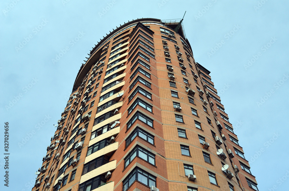 Fototapeta premium Modern residential area in Kiev. Exterior. Kiev , Ukraine