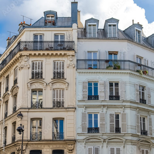 Paris, typical beautiful building in Montmartre