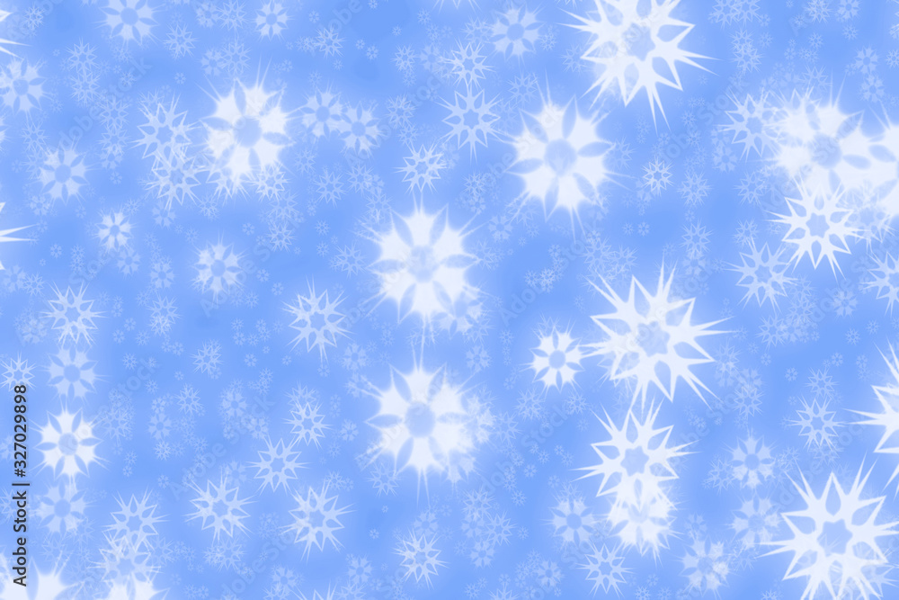 Blue background with snowflakes. Blue background with snowflakes.