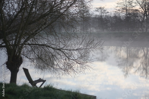 hunte im nebel photo