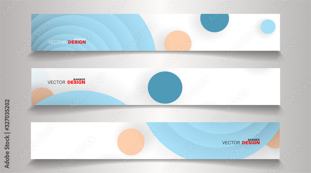 Fototapeta premium A set of modern vector banners with a rectangular design background