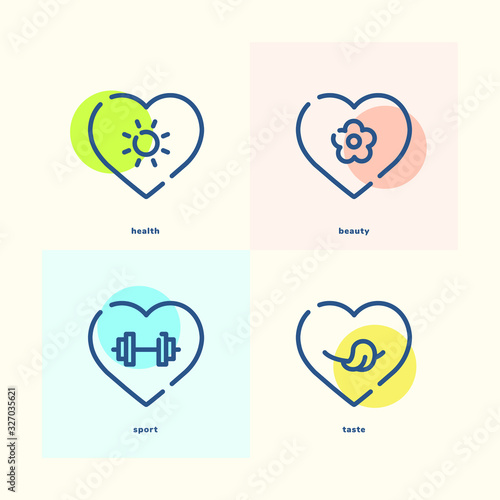 health beauty sport taste icons