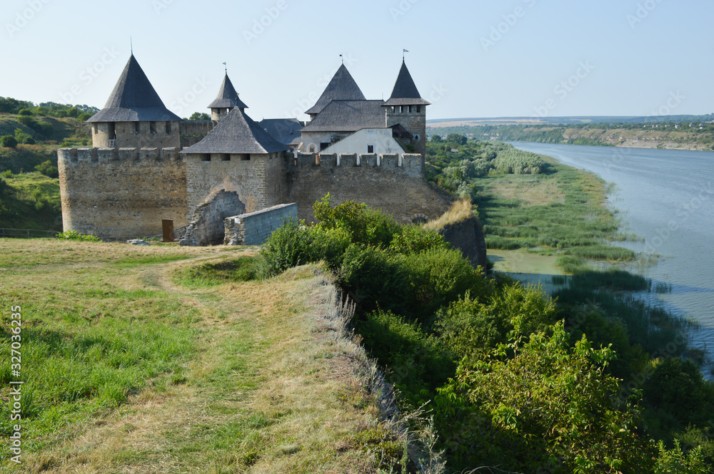Khotyn medieval fortress in Ukraine