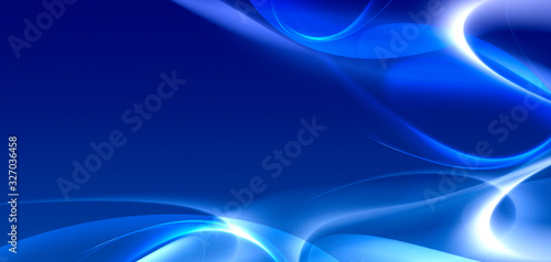 Abstract blue background, wave, veil texture - computer generated