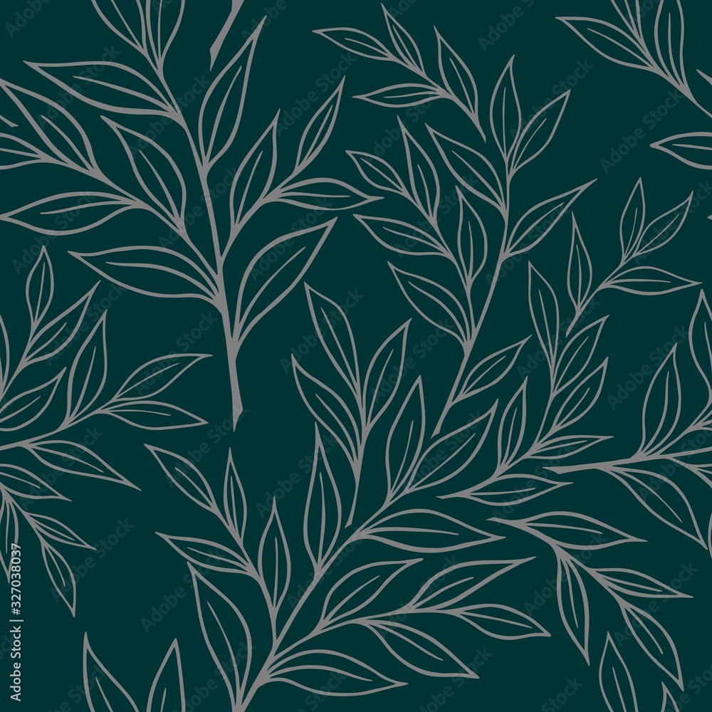 SEAMLESS BACKGROUND WITH BRANCHES OF RUSKUS SEAMLESS BACKGROUND WITH BRANCHES OF RUSKUS