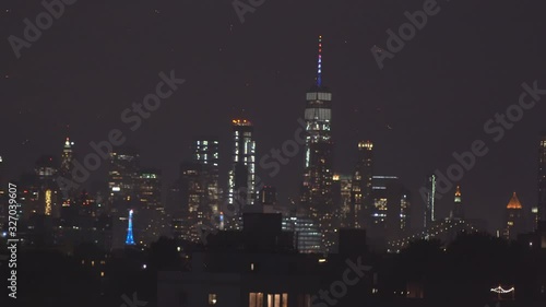 Wallpaper Mural Amazing sparkling fireworks Manhattan Bridge at dusk viewed from New York City defocused abstract city Torontodigital.ca