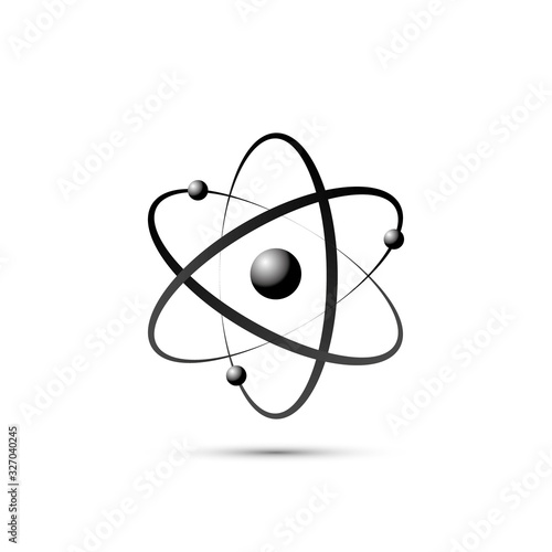 Canvas Print Atom icon in flat design