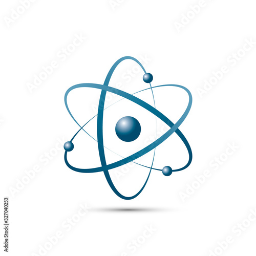 Fotografiet Atom icon in flat design