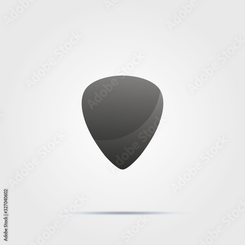 Guitar pick vector icon isolated on white background.