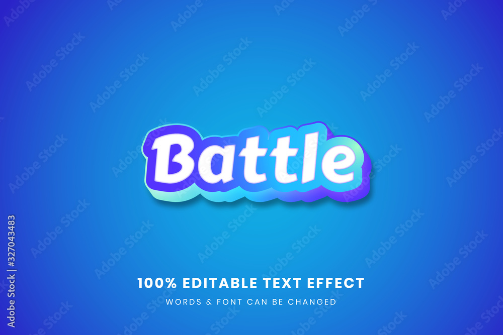 Battle 3d editable text effect