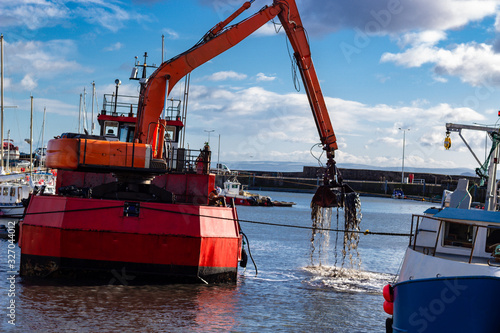 Dredging operation on the Firth of Forth
