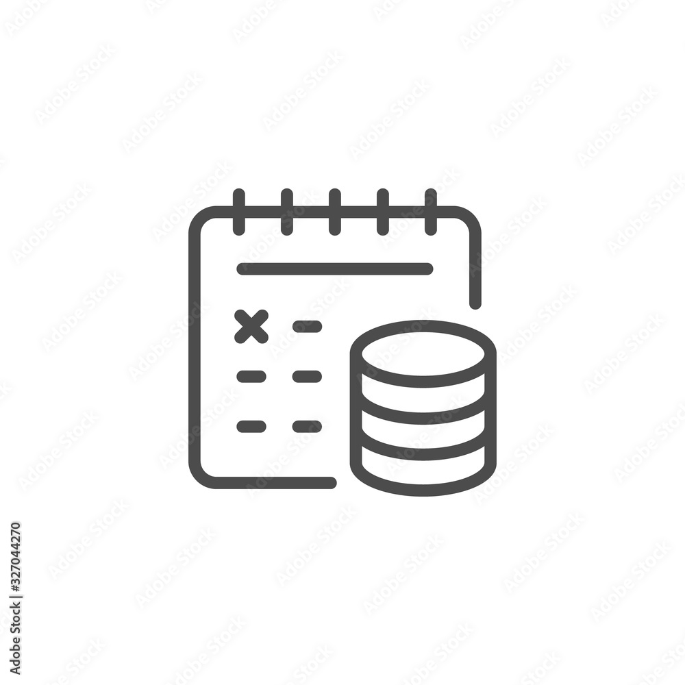 Recurring payment line outline icon Recurring payment line outline icon