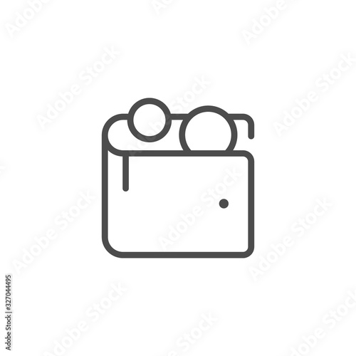 Replenishment of wallet line outline icon