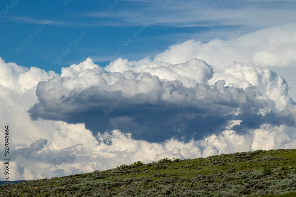 A group of clouds in the sky. High quality photo