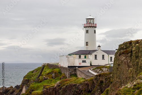 Fanad Head Lighthouse was conceived as essential to seafarers following a tragedy which happened over 200 years ago. In December 1811 the frigate “Saldanha” sought shelter from a storm.  © Ire DronePhotography
