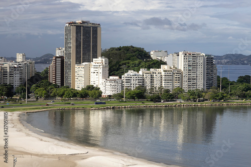 Wonderful cities in the world. City of Rio de Janeiro, Brazil, in the background, Botafogo and Urca neighborhood. South America.  #327051815