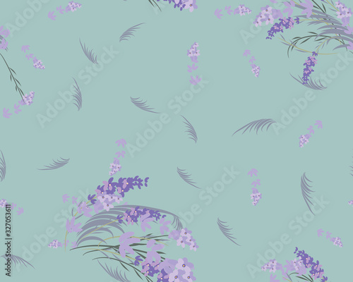 Floral lavender retro vintage background  vector illustration
