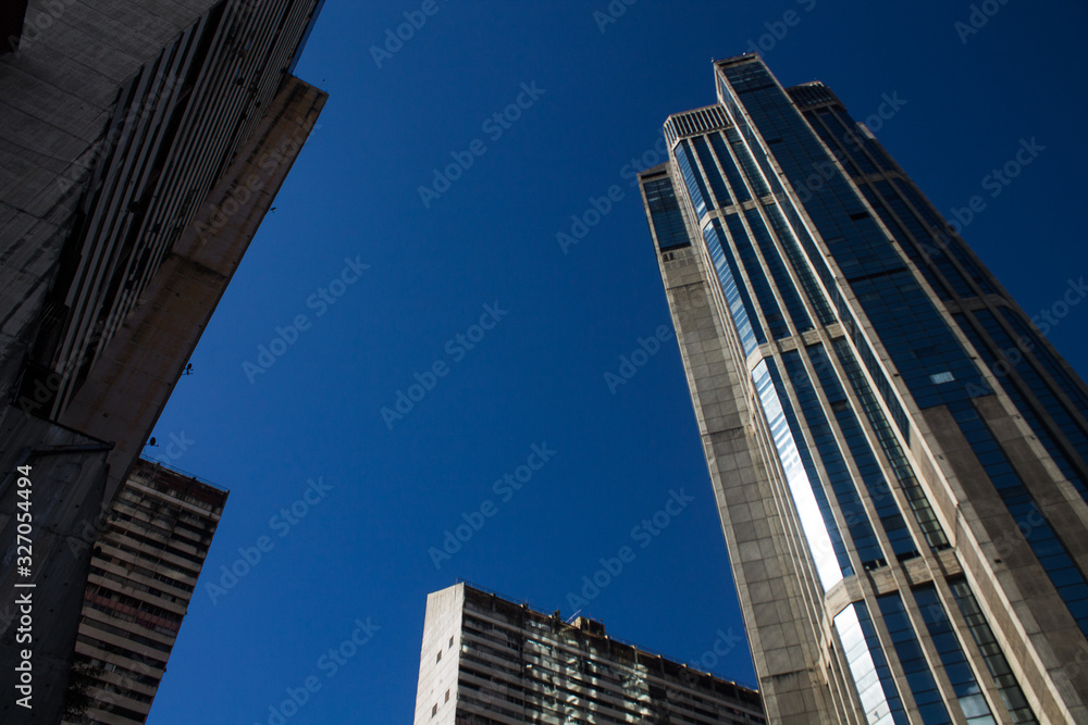 Caracas, capital district, Venezuela, January 4, 2020. Different views and perspectives of the Central Park tower area