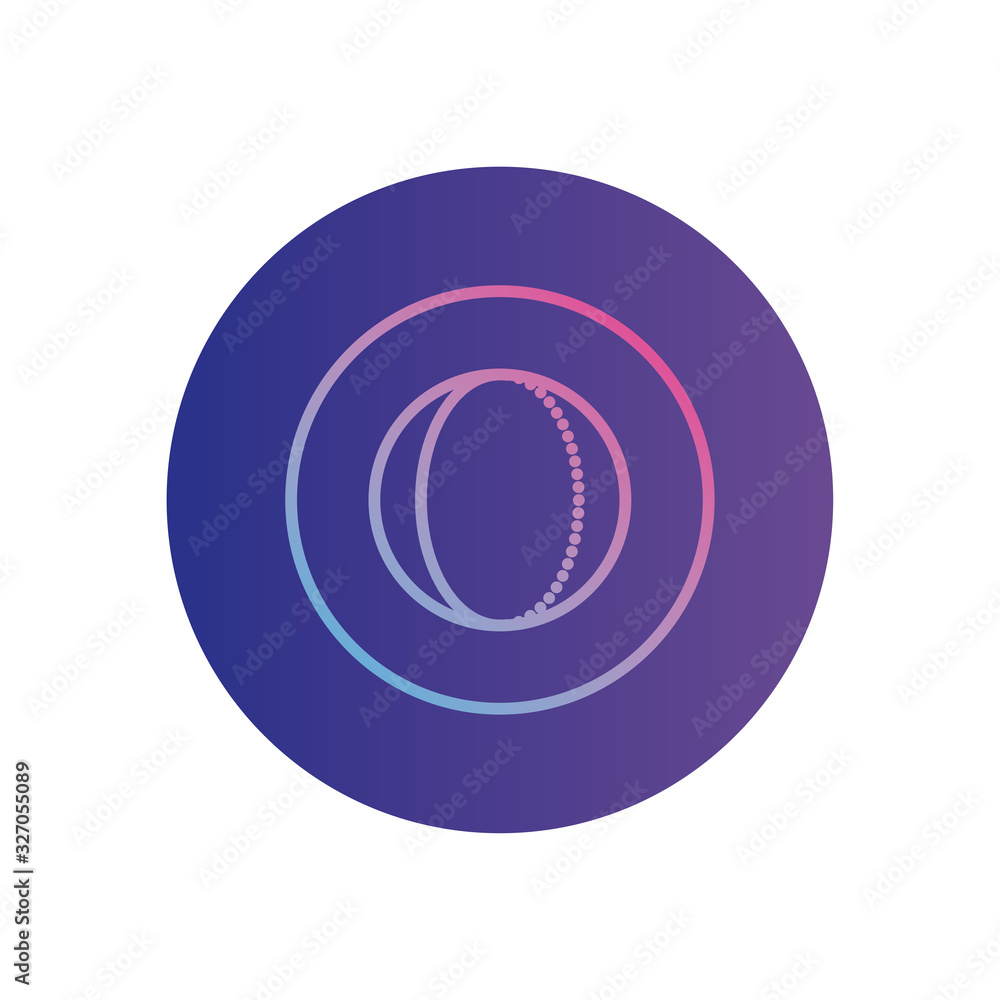 Isolated sphere inside circle gradient style icon vector design Isolated sphere inside circle gradient style icon vector design