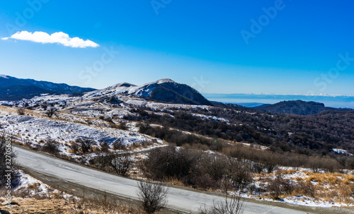 Famous Gombori pass in Georgia