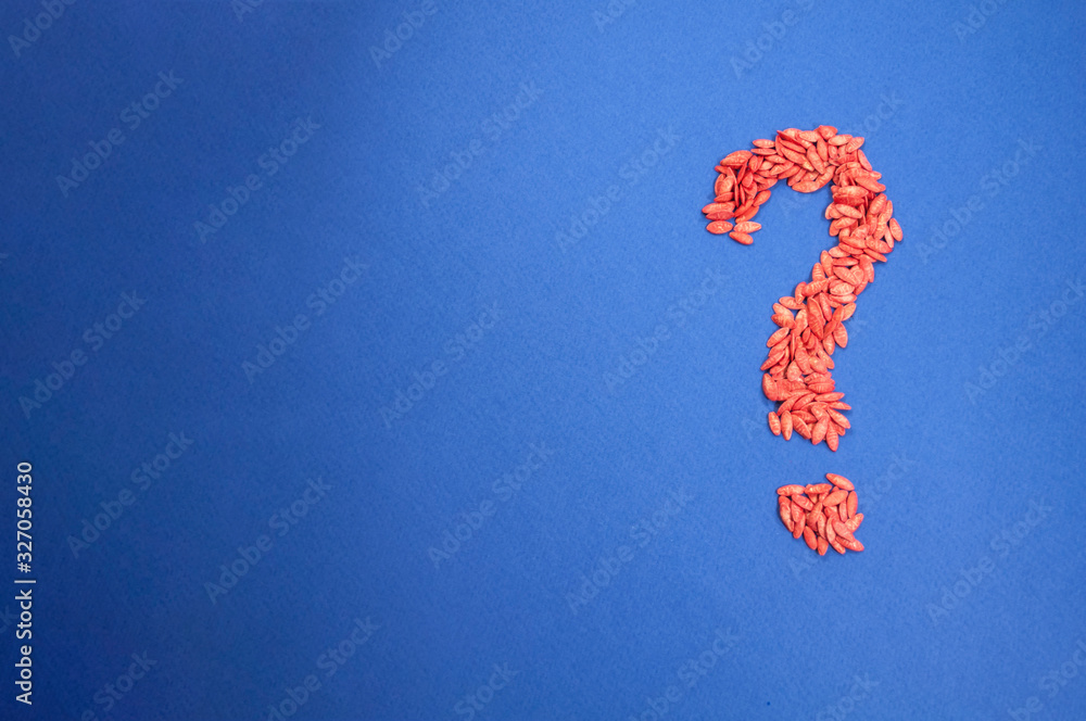 question mark on blue background with place for text question mark on blue background with place for text