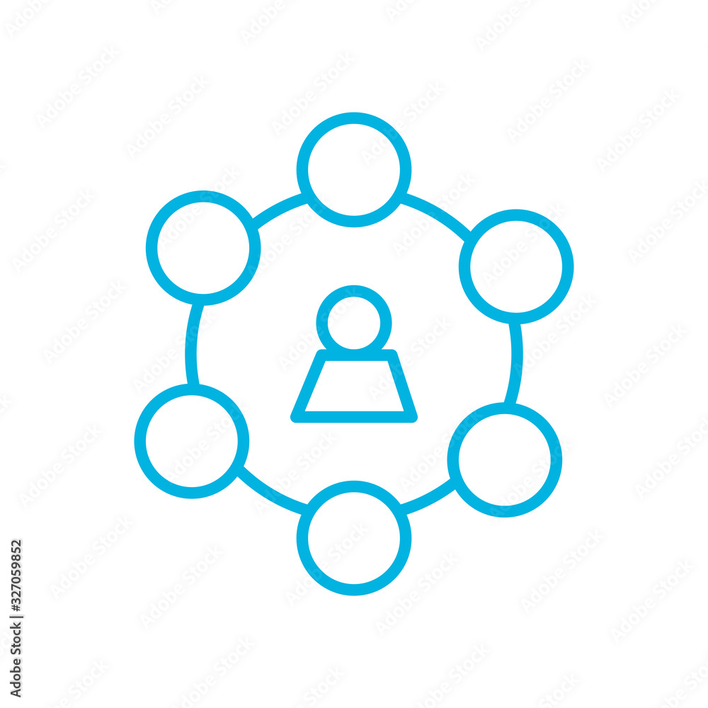 Isolated avatar inside pointed circuit line style icon vector design Isolated avatar inside pointed circuit line style icon vector design