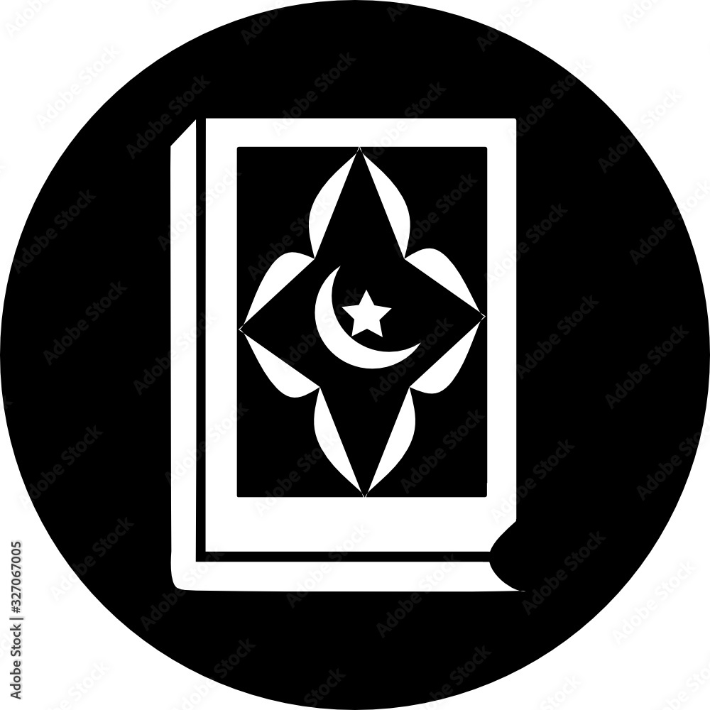Quran Muslim in black circle icon. Koran icon on the white background. Element of religious culture icon. Premium quality graphic design icon. Quran symbol collection for web, web design, mobile app. Quran Muslim in black circle icon. Koran icon on the white background. Element of religious culture icon. Premium quality graphic design icon. Quran symbol collection for web, web design, mobile app.