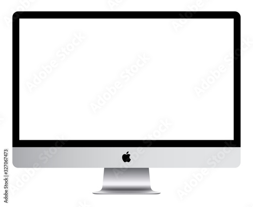 Monitor on a transparent background. Imac in a realistic style with the ...