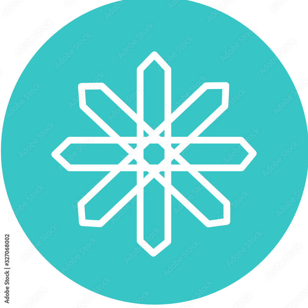 Elegant Islamic pattern in green circle icon. Elegant Islamic pattern in green circle icon.