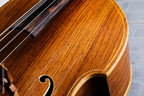 double bass close up