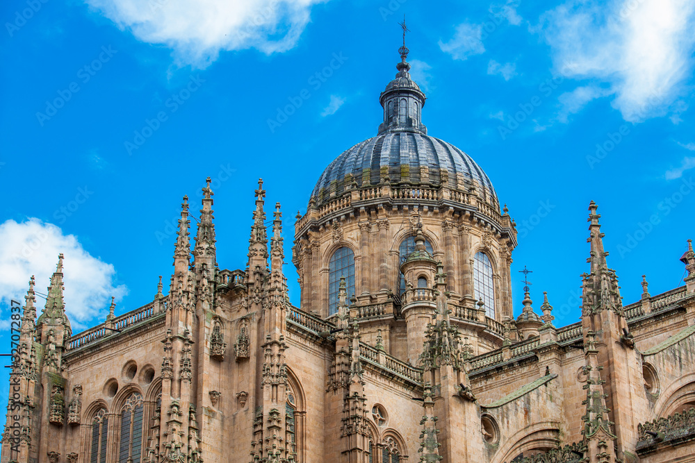 View of the dome of the historical Salamanca Cathedral