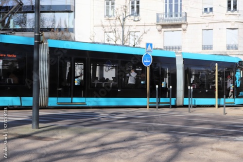 Bild auf Leinwand Tramway de transport en commun de Besançon - ville de Besançon - Département du