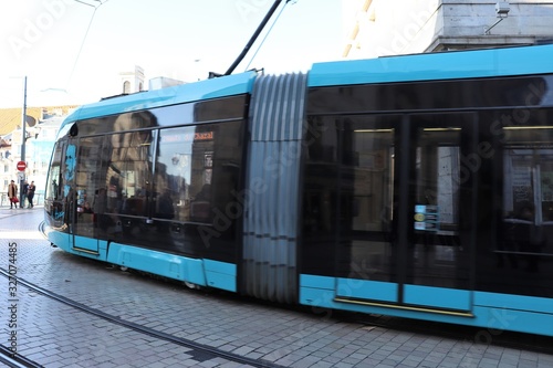 Tramway de transport en commun de Besançon - ville de Besançon - Département du Doubs - Région Bourgogne Franche Comté - France