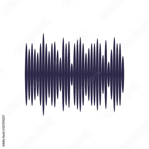 Isolated wave fill style icon vector design