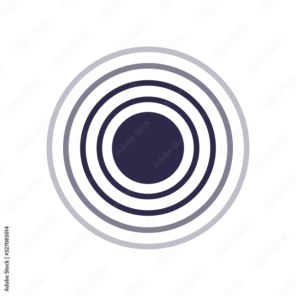 Isolated point inside waves fill style icon vector design Isolated point inside waves fill style icon vector design