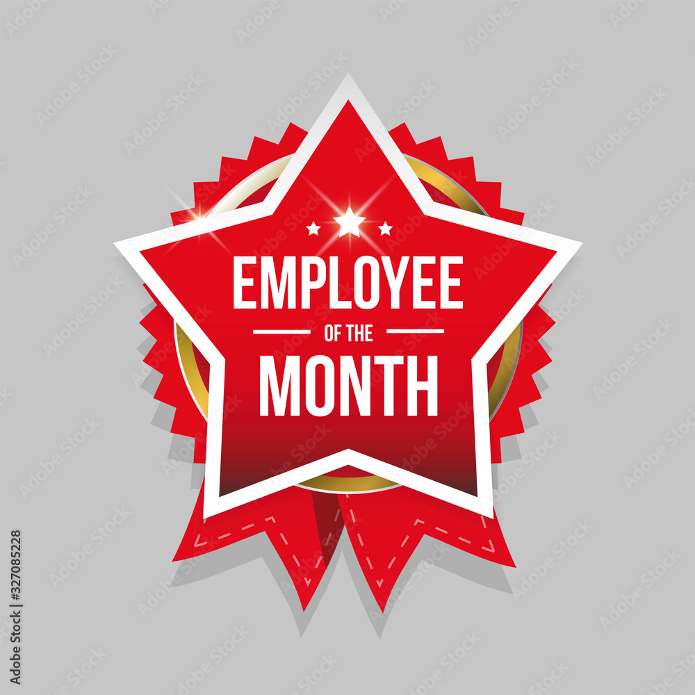 Best Employee of the Month award badge Best Employee of the Month award badge