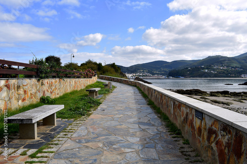 Road to the beach of Sacido, in Viveiro, Lugo, Galicia. Spain. Europe. October 05, 2019 photo