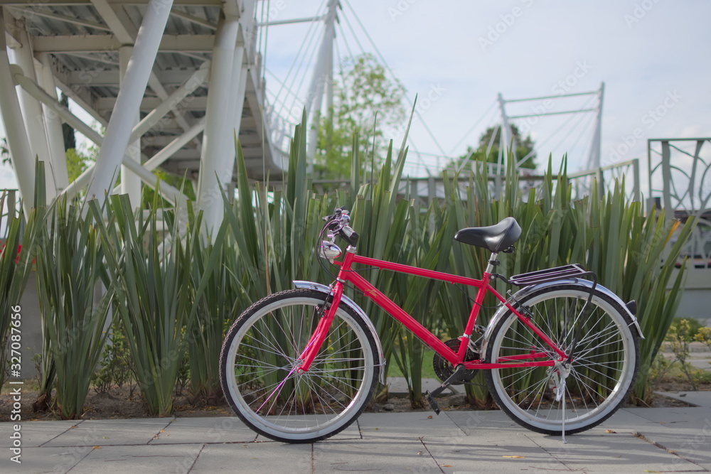 Fototapeta premium Bicicleta bajo un puente