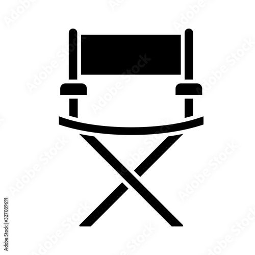 Director chair icon vector from cinema collection. Thin line director chair outline icon vector illustration.
