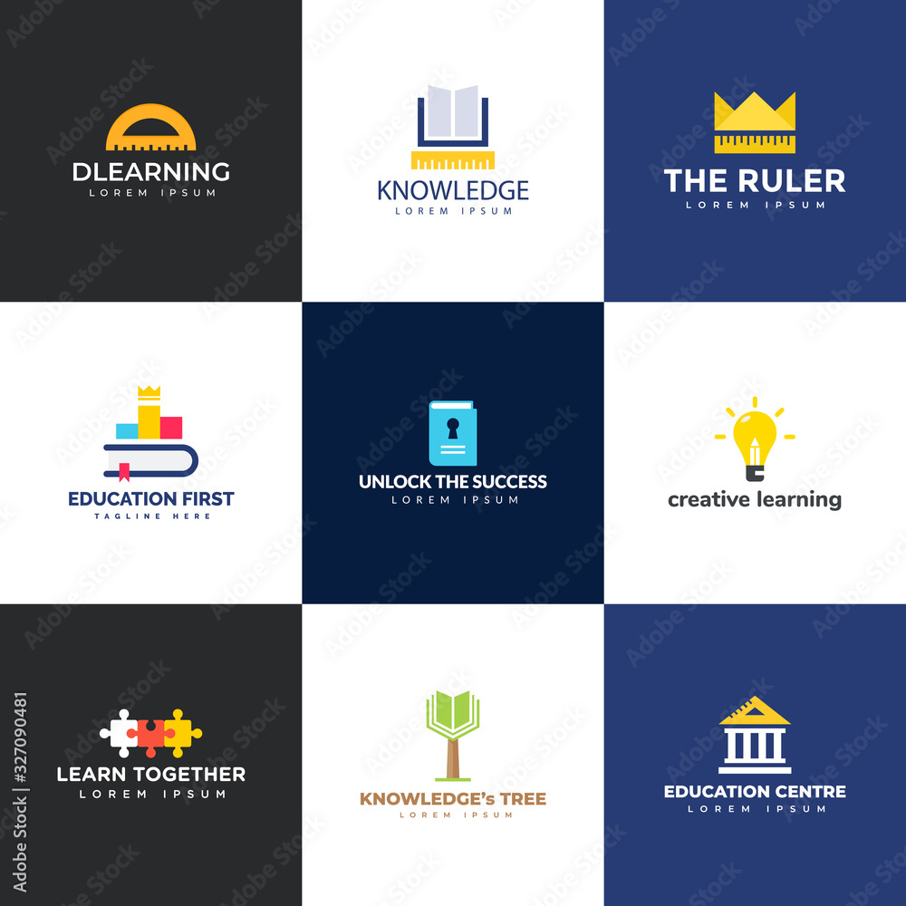  Pack Of Learning Logos Vector 