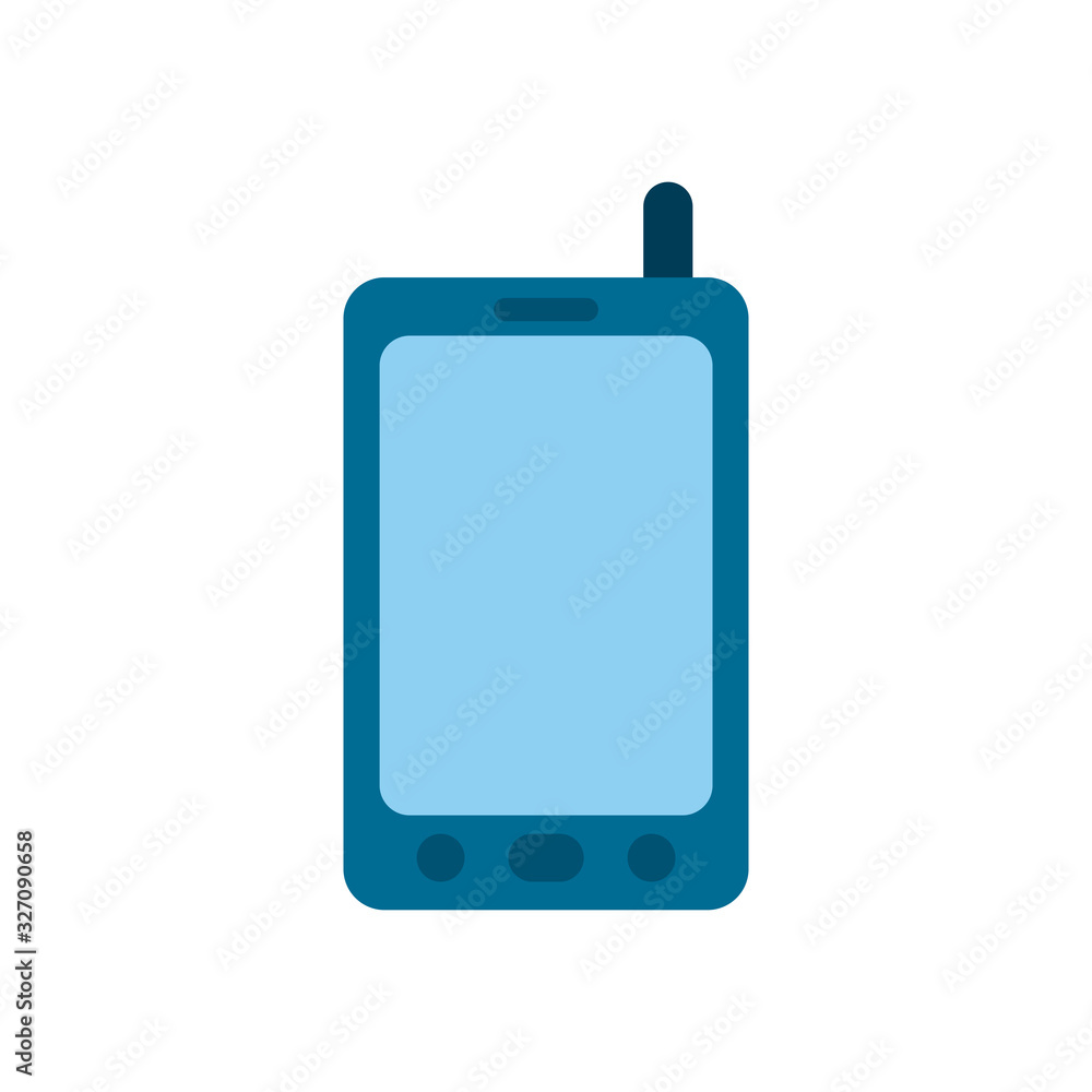 Isolated digital smartphone flat style icon vector design Isolated digital smartphone flat style icon vector design
