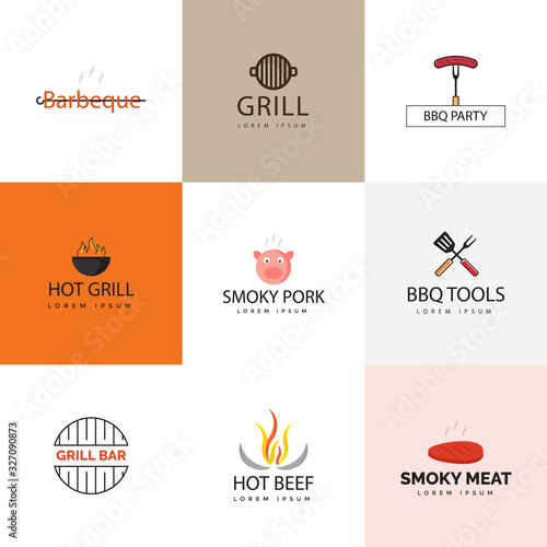  Pack Of Barbeque Logo Vectors 
