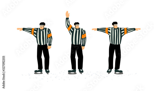 Hockey referee in a cartoon style. Stock Vector by ©filkusto 149575524